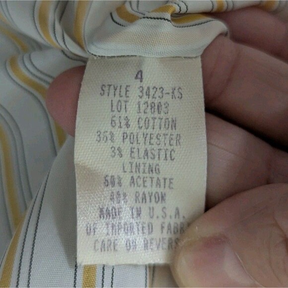 Donna Degnan Size 4 Blazer Tie Back Denim Look Office Siren Career Corpcore - Picture 8 of 11